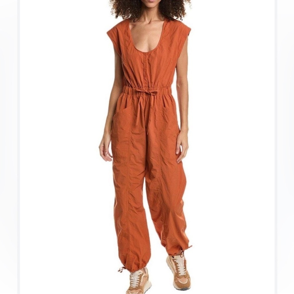 FP Movement by Free People Rust Orange Utility Jumpsuit - Picture 2 of 7